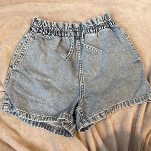 blue jean shorts
